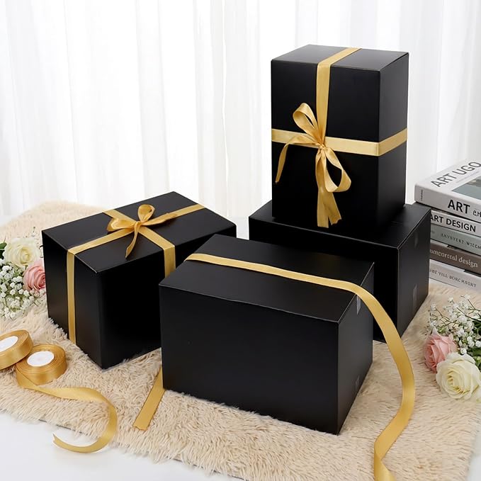 10x7x6 Black Shipping Boxes, 30 Pack Large Mailer & Packaging Boxes for Small Business, Heavy Duty Corrugated Cardboard, Ideal for Shipping & Packaging