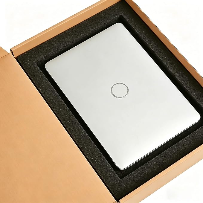 Laptop Shipping Boxes Great for Laptop Shipping or Packing | Laptop Shipping Boxes Cardboard Laptop Box with Foam Protection Fits Notebook Screen Sizes Up to 17.6 Inch (Black)