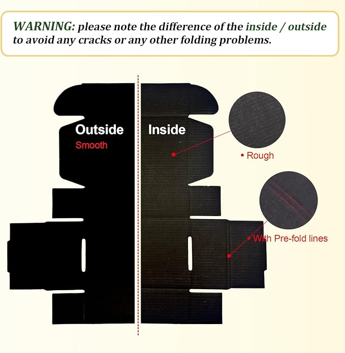 Small Shipping Boxes 6x4x2, Set of 50, Black Corrugated Cardboard Box Mailer (YD642-50BK)