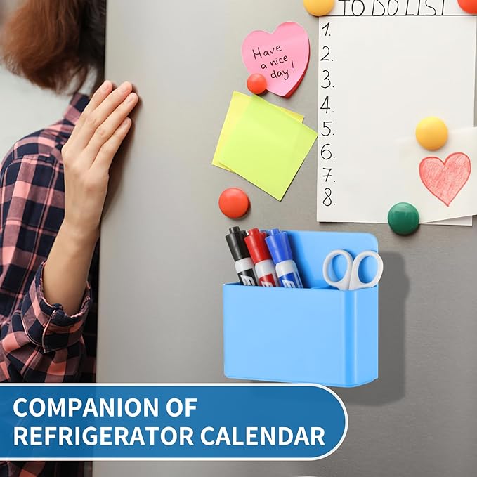 Camelmother 2Magnetic Marker Holder For Whiteboard Dry Erase Marker Holder For Office Refrigerator Fridge Classroom Must (Blue)