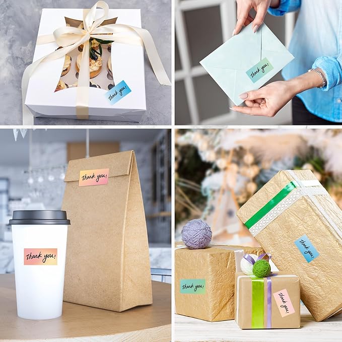 2500 Pcs Thermal Sticker Labels 1. 25 x 2. 25 Inch Rectangle Direct Thermal Labels Self Adhesive Multipurpose Printer Stickers for DIY Logo Design, Qr Code, Name Tag