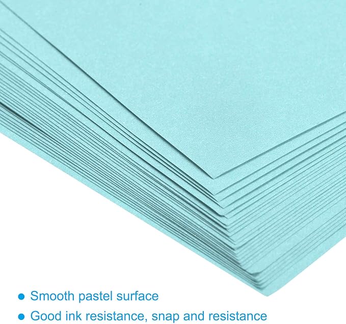 MECCANIXITY 50 Sheets Colored Copy Paper 8.3 x 11.7Inch Printer Paper 80gsm Light Blue for Office Printing, Document Copying, Invitations, Forms, Art Projects