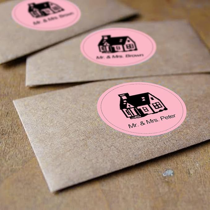 2" Pink Circle Direct Thermal Labels, Self-Adhesive Round Direct Thermal Stickers, Multi-Purpose Roll Sticker Labels for DIY Logo Brand Design, QR Code, Name Tag(1 Roll, 750 Labels)
