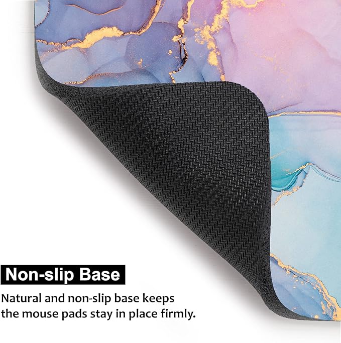 Audimi Small Mouse Pad 6 x 8 Inch, Mini Mouse Pad Thick for Laptop Wireless Mouse Home Office Travel, Portable & Washable (Colorful Marble)
