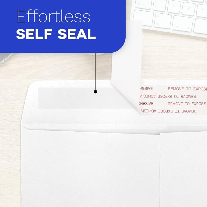 Goefun Catalog Envelopes 9x12, White, 100 PCS | Self Seal, Large Mailing Envelopes, Letter Size, 100GSM Paper
