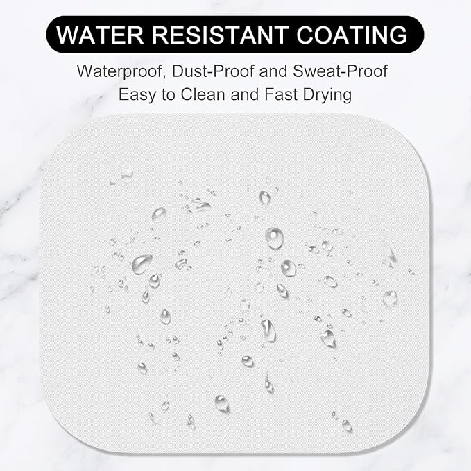 Hsurbtra Mouse Pad, Premium-Textured Small Square Mousepad 8 x 9 Inch Gray, Thick 3 mm Anti-Slip Waterproof Rubber Pretty Cute Computer Mat for Office Home Gaming Laptop Men Women Kids