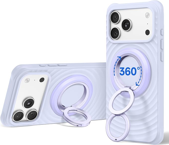 SYNCWIRE Magnetic Phone Ring Holder, for MagSafe Phone Grip Stand Kickstand | 360° Rotation, Double-Sided Magnet, Cell Phone Grip Finger Holder, for iPhone 17 16 15 14 13 12 Pro Max, MagSafe Accessories