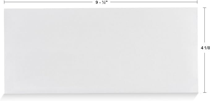 Aimoh #10 Security SelfSeal Envelopes – 20 Qty |No Window, EnveGuard, 4⅛ x 9½", White, 24 LB, 20 Count (34120)