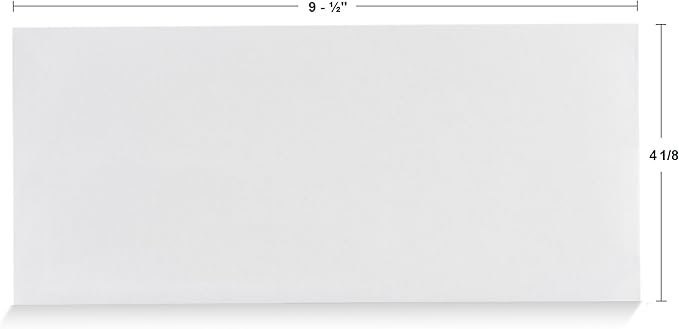 Aimoh #10 Security Tinted Self-Seal Envelopes - No Window - EnveGuard, Size 4-1/8 X 9-1/2 Inches - White - 24 LB - 1 Case - 12 Packs - 1,200 Envelopes (34100-CS)