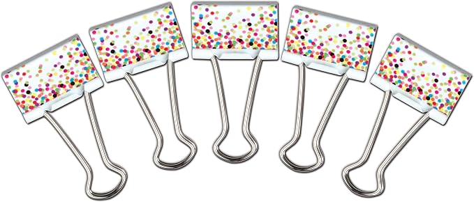 Teacher Created Resources Confetti Medium Binder Clips (TCR20857)
