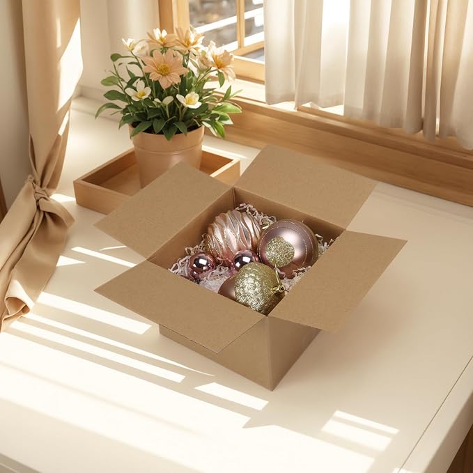 EdenseeLake 40 Pack 7x7x5 inches Shipping Boxes Small Cardboard Boxes for Packing, Moving, Mailing, Brown