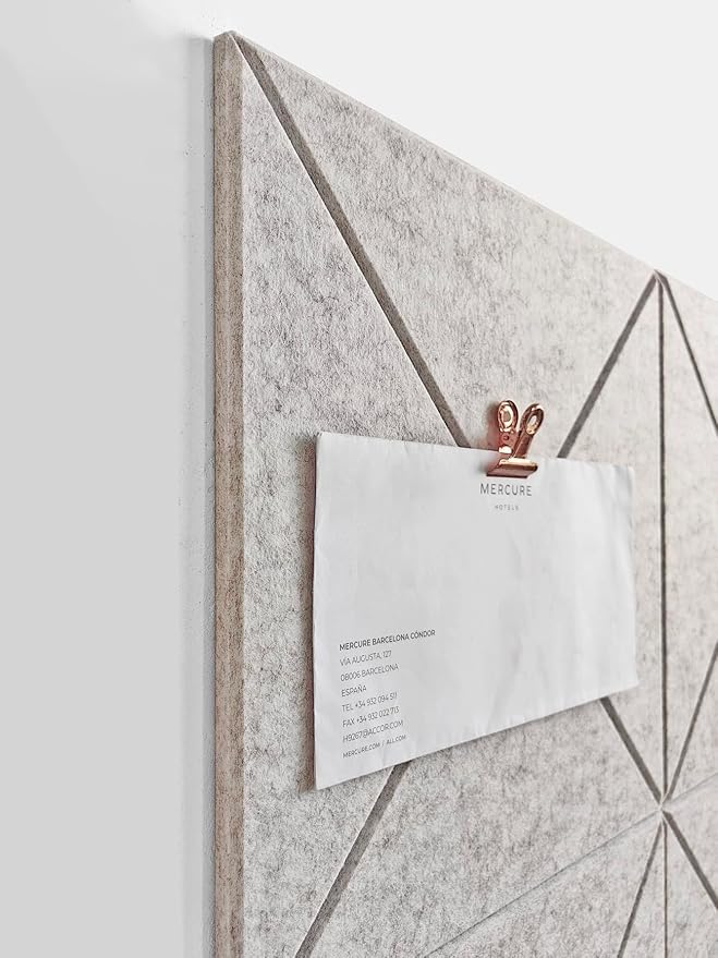 Cork Board 24 x36 Alternative - 6 Pack Felt Wall Tiles with Safe Removable Adhesive Tabs, Cork Boards for Walls Cork Board for Home Office Pin Board Tack Board - Barista