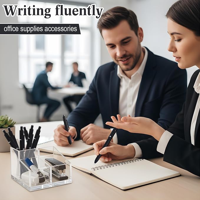 Epakh Gel Pens, 10 Pcs 0.5mm Quick Dry Black Ink Fine Point Smooth Writing Pens High End Series Retractable Aesthetic Ballpoint for Office School Supplies Women Men Gifts (Black,Classic)