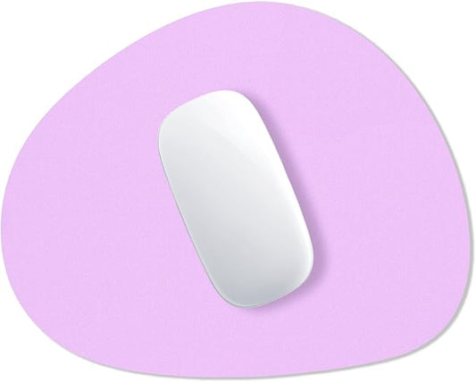 Hsurbtra Mouse Pad, Premium-Textured Small Oval Mousepad 8.7 x 7.1 Inch Purple, Thick 3 mm Anti-Slip Waterproof Rubber Pretty Cute Computer Mat for Office Home Gaming Laptop Men Women Kids