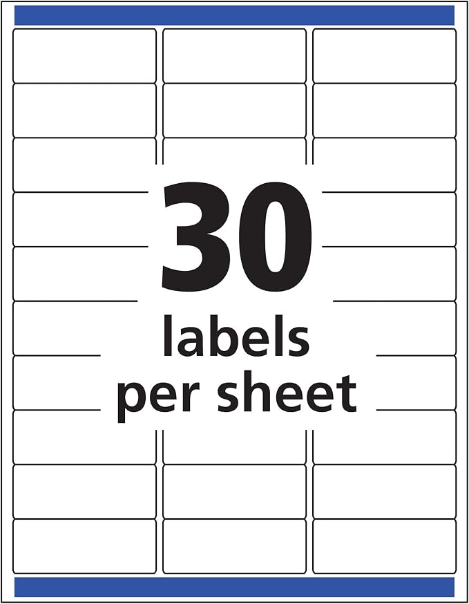 AVERY Clear Address Labels 1 x 2-5/8 inch | Matte Finish | Sure Feed Technology | For Inkjet Printers | 300 Labels, Pack of 5