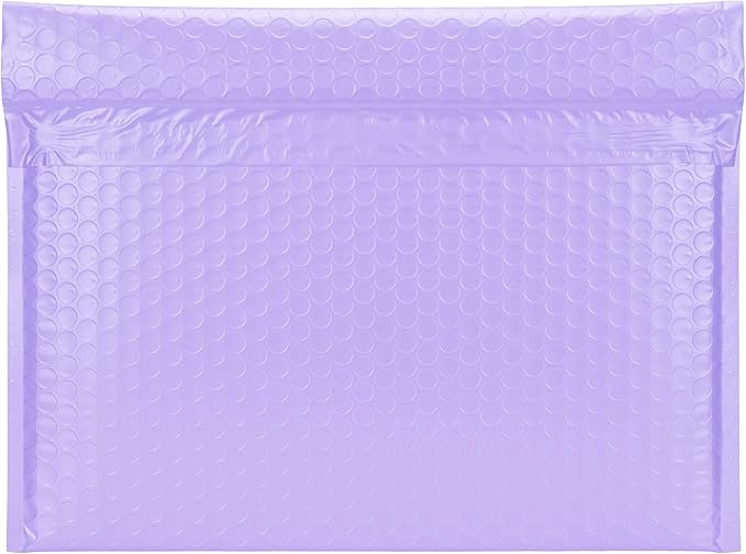 Purple Side-Loading Bubble Mailers 13 x 10 Inches,Self-Seal Padded Mailing Envelopes, Pack of 27