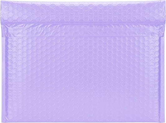 Purple Side-Loading Bubble Mailers 13 x 10 Inches,Self-Seal Padded Mailing Envelopes, Pack of 27