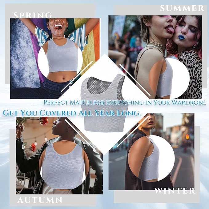 LGBT UNICORNS Chest Binder, Pullover Design Binder Trans, Moisture-Wicking, with 1PC Fragrance Card & 1PC Sticker, Black