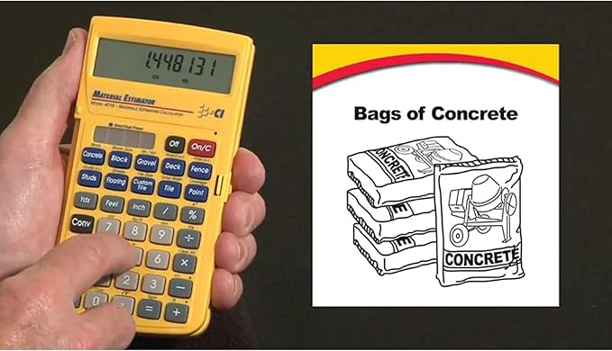 Calculated Industries 4019 Material Estimator Calculator | Finds Project Building Material Costs for DIY’s, Contractors, Tradesmen, Handymen and Construction Estimating Professionals,Yellow