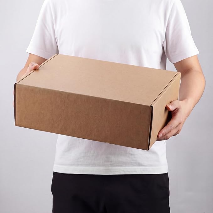 PHAREGE 13x10x4 Inch Shipping Boxes 15 Pack Brown, Tab Lock Tuck Top Mailer Boxes for Packaging Small Business, Cardboard Gift Boxes for Wrapping Mailing Present