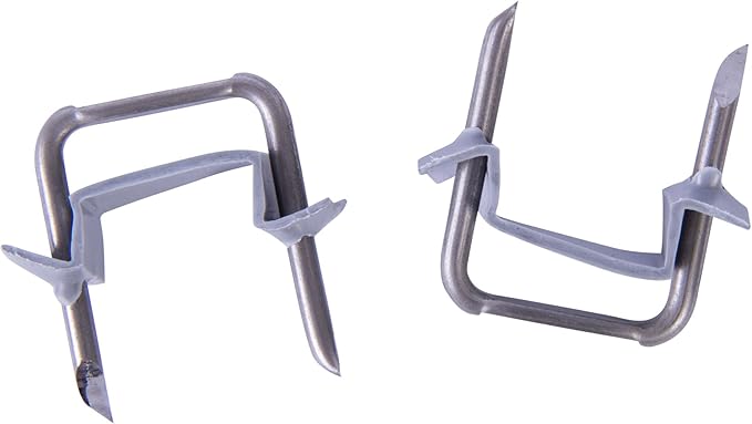 Gardner Bender MSI-5310 13/16 in (21mm), Metal Insulated Service Entrance Staple, w/Polyethylene Insulated Strap, Grey, (50-Pack)