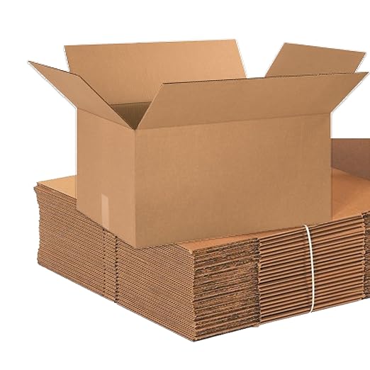 BOX USA Shipping Boxes Large 24"L x 16"W x 12"H 10-Pack - Corrugated Cardboard Box for Moving, Mailing, Packing, Packaging and Storage