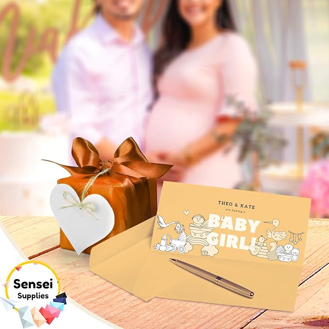 110 5x7 Kraft Brown Invitation Envelopes - for 5x7 Cards - A7 - (5 ¼ x 7 ¼ inches) - Perfect for Weddings, Graduation, Baby Shower - 120 GSM - Peel, Press & Self Seal - Square Flap