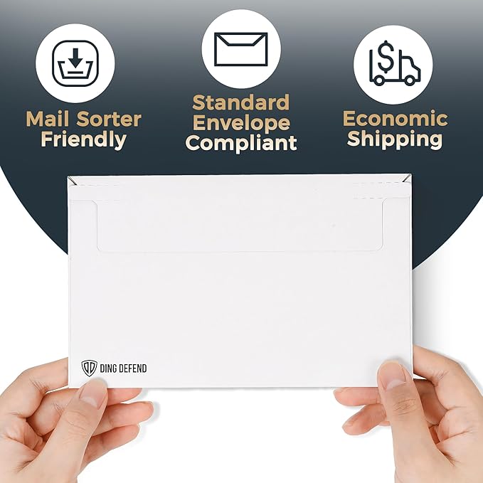 510-Pack Card Shipping Envelopes - 7 x 4.35 Inches Trading Cards Self-Adhesive Mailers, Perfect Fit for Semi-Rigid Sleeves, Toploaders & Ding Defend Protectors - Hobby Mailing Supplies