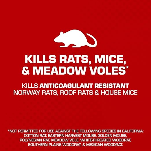 Tomcat with Bromethalin Bait Chunx Pail, Rat and Mice Control for Agricultural Use and Professional Applicators, 4.25 lbs.