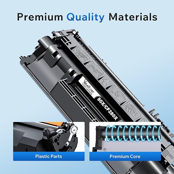Valuetoner Compatible 80X Toner Cartridge Replacement for HP 80X CF280X 80A CF280A Toner Cartridge High Yield for HP LaserJet Pro M400 401a 401d 401n 401dn M401dw 425dn 425dw Series Printer (2 Black)