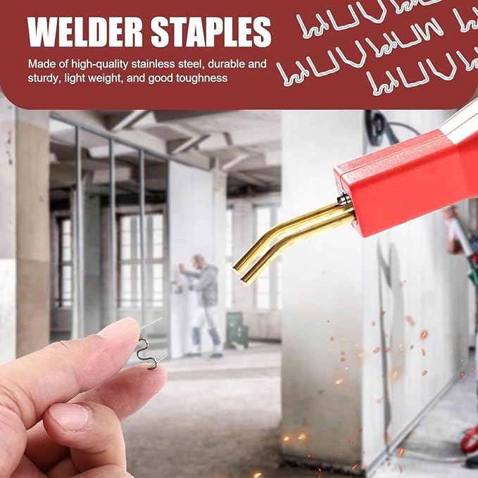 DLronwey Plastic Welding Staples 3000 pcs,6 Types Hot Staples for Decoration,Auto Repair,Architectural Modelling,Toy Manufacturing,Etc.