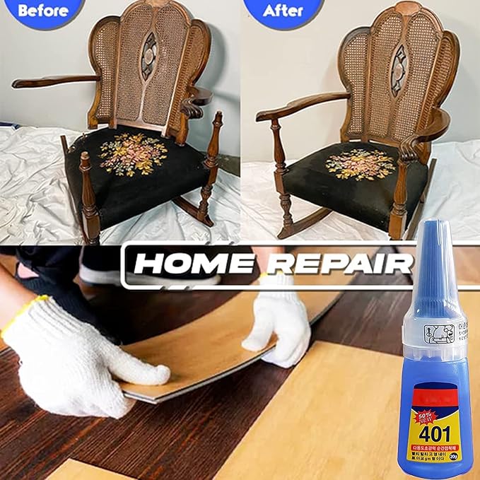 Glureo Multipurpose High-Grade Bonding Glue, All Purpose Repair Glue, 401 Instant Adhesive Super Strong Liquid Glue for Ceramic,Plastic,Wood, Metal (3PCS)