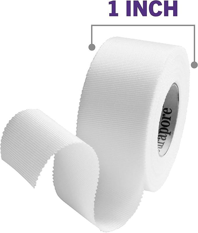 Nexcare Durapore Durable Cloth Tape, 1 Inch x 10 Yards, 1 Roll, Strong Adhesive First Aid Medical Tape, Breathable, Latex-Free, Hypoallergenic