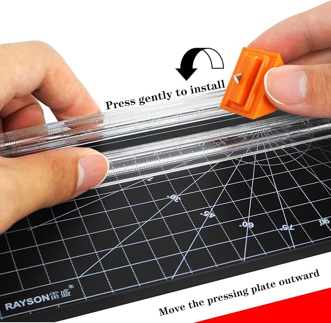 Rayson RC4000BK Paper Cutter Trimmer, A4 Size (12 inch) Paper Cutter for Cutting Coupon, Craft Paper or Photos (Black)