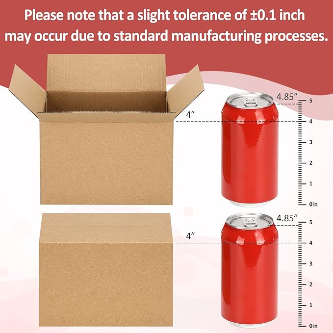 Eupako 6x4x4-Small-Shipping-Boxes-30-Pack-Brown-Corrugated-Box-Mailers, Cardboard Boxes for Packaging Small Business, Mailing