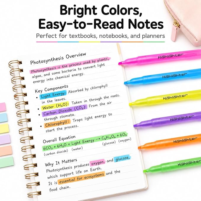 Highlighters Assorted Colors, 24 Pack Bulk Highlighters | with Chisel Tip, Colored Highlighter Markers for Teacher Supplies, Office and Notes, Back to School, Classroom Must Have