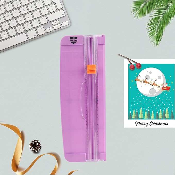 ZEQUAN A4 Portable Precision Paper Trimmer, Craft Paper Cutter for Photos, Labels, Scrapbooking, Cardstock, Laminated Paper, Origami & DIY Projects