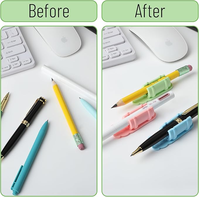 Mr. Pen- Adhesive Pen Holders, 6 Pack, Colorful Koala Shaped Silicone Pen Holder for Wall, Pencil Clips Compatible with 0.27"-0.79" Pencils, Markers