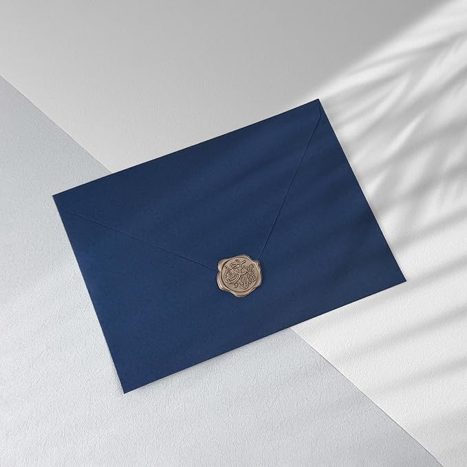 50 PCS Dark Blue Colorful A4 Envelopes,4x6 Envelopes for Invitations | 4x6 Envelopes for Greeting Cards, Great for Invitations, Wedding Invitation, Birthday, Baby Shower, Graduation