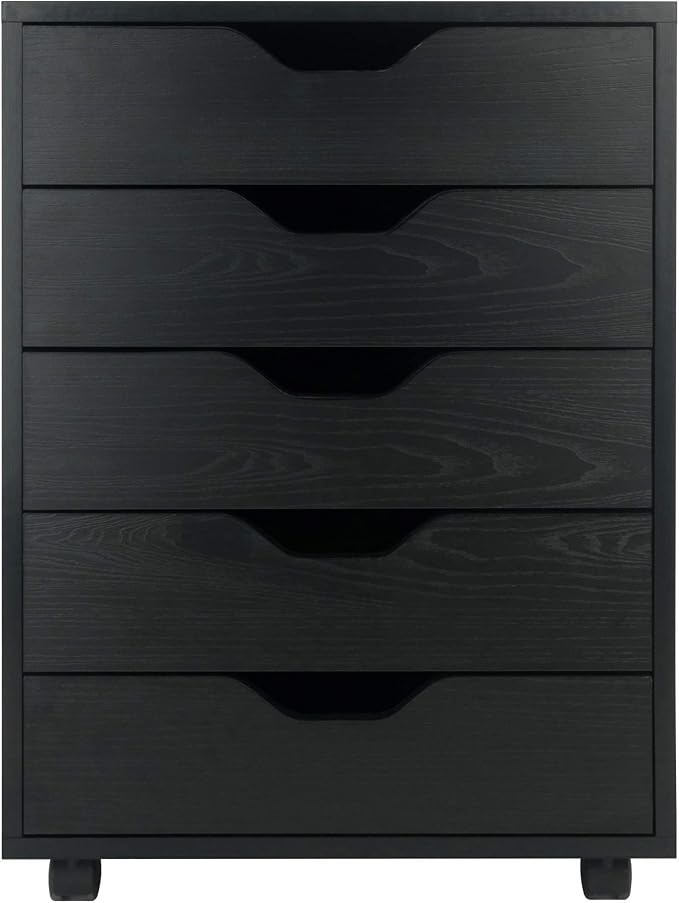 Winsome Halifax 5-Drawer Storage Cabinet, Black (20519)