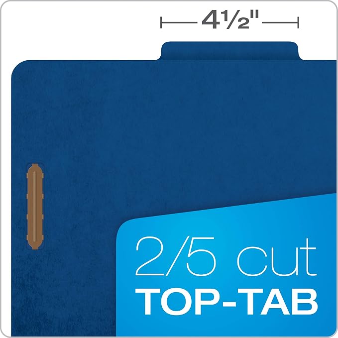Pendaflex Classification File Folders, 1 Divider, Durable File Organizer for Home, School or Office, Letter-Size Folders for Files, Paper Organizer, Durable Prongs, (B006NVMJCC) (Pack of 5)