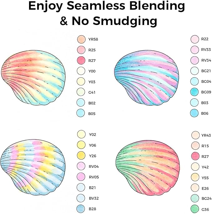 Ohuhu Pastel Alcohol Brush Markers- 48 Colors of Honolulu Sweetness - AP Certificated -Alcohol Based Double Tipped Art Marker Set for Artist Adults Coloring Illustration- Brush & Chisel - Refillable