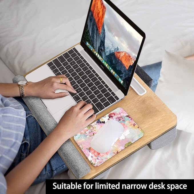 Small Mouse Pad 6 x 8 Inch, Audimi Mini Mouse Pad Thick for Laptop Wireless Mouse Home Office Travel, Portable & Washable (Flower)