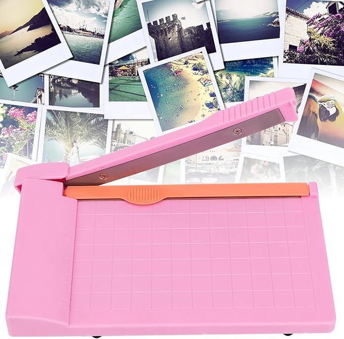 Paper Cutter,Mini Portable Paper Trimmer Card ID Photo Cutting Knife Gridded Photo Trimmer Paper Slicer Paper Cutting Board for Cardstock Scrapbooking