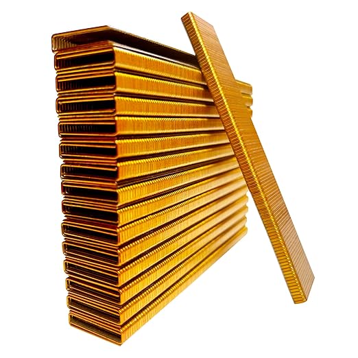 18 Gauge 1/4" Narrow Crown Staples, Galvanized Upholstery Staples for 18 GA Pneumatic or Electric Stapler or Staple Gun (1"-3000 PCS)