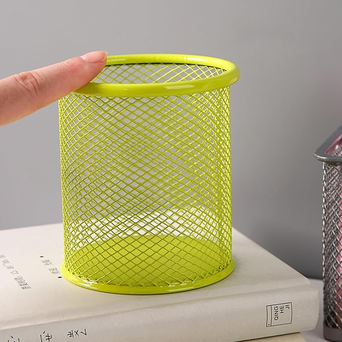 Pen Holder Pencil Organizer Mesh Cup Marker Tape Clip Scissors Container for Office Desk School Student and Teacher