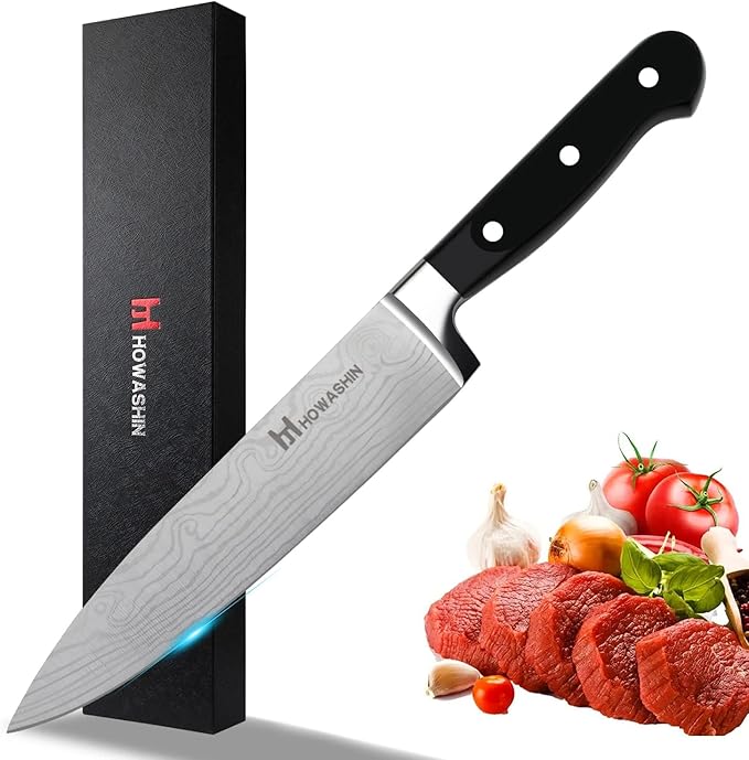 8'' Chef Knife High Carbon Professional Kitchen Knife Stainless Steel Sharp Meat Knife Ergonomic Handle With Christmas Gift Box