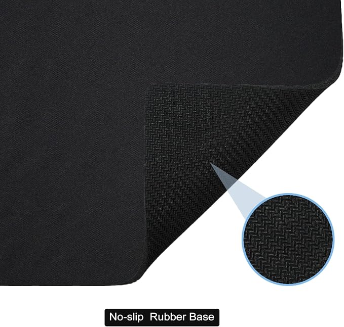 Small Mouse Pad 3 Pack, Mini Mouse Pads for Wireless Mouse and Laptop Computer, Portable Mousepad with Non-Slip Rubber Base & Waterproof Surface - Black -5.5 x 7 in