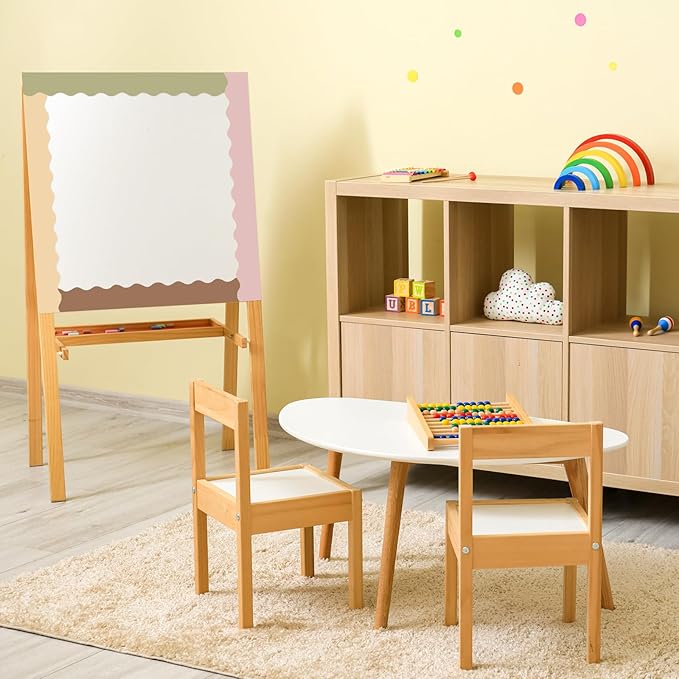 Containlol 236ft Boho Color Bulletin Board Decoration, Spring Classroom Bulletin Board Borders Soft Scalloped Trim for School Office Poster Chalkboard Whiteboard Wall Decor