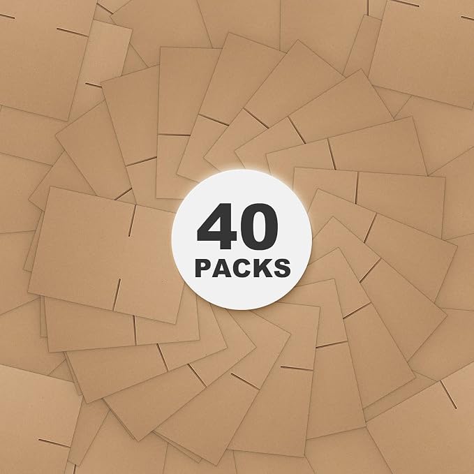 CRUGLA 40 Packs 7x5x5 Shipping Boxes Corrugated Cardboard Boxes Mailers Shipping Box for Business